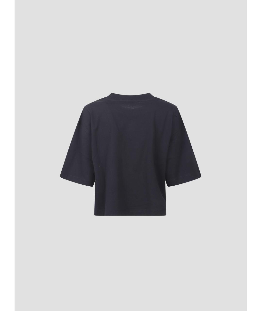 MARNI Черная хлопковая футболка, фото 2