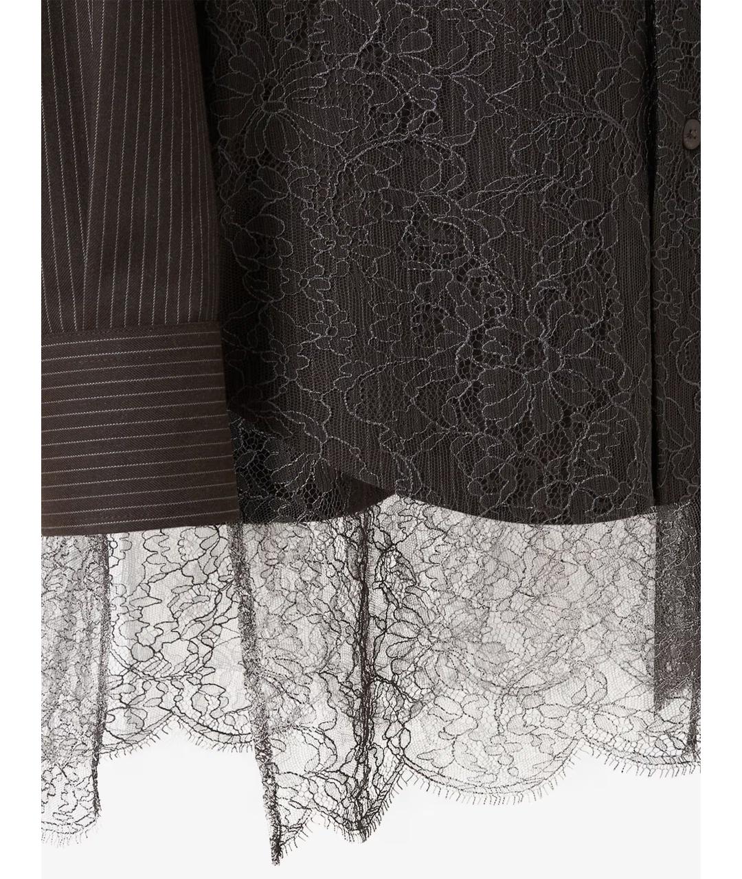 FENDI Черная шерстяная кэжуал рубашка, фото 4