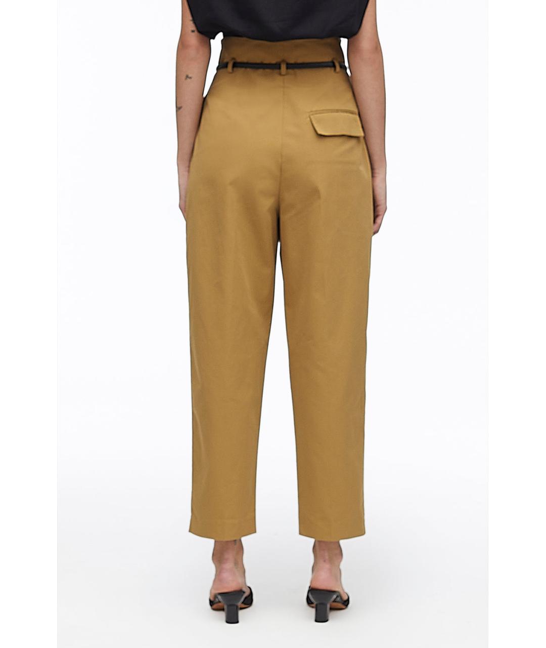 3.1 PHILLIP LIM Горчичные хлопковые брюки широкие, фото 5