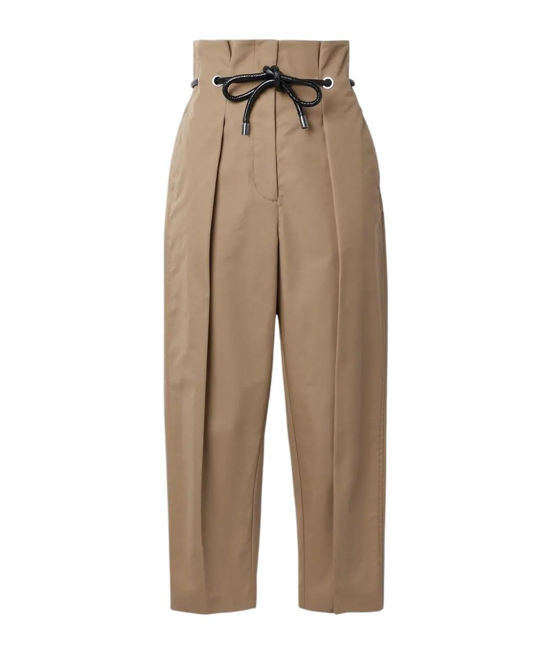 3.1 PHILLIP LIM Горчичные хлопковые брюки широкие, фото 1