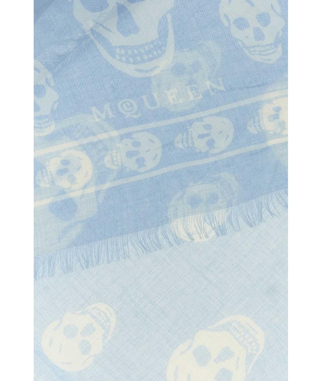 ALEXANDER MCQUEEN Синий шарф, фото 2