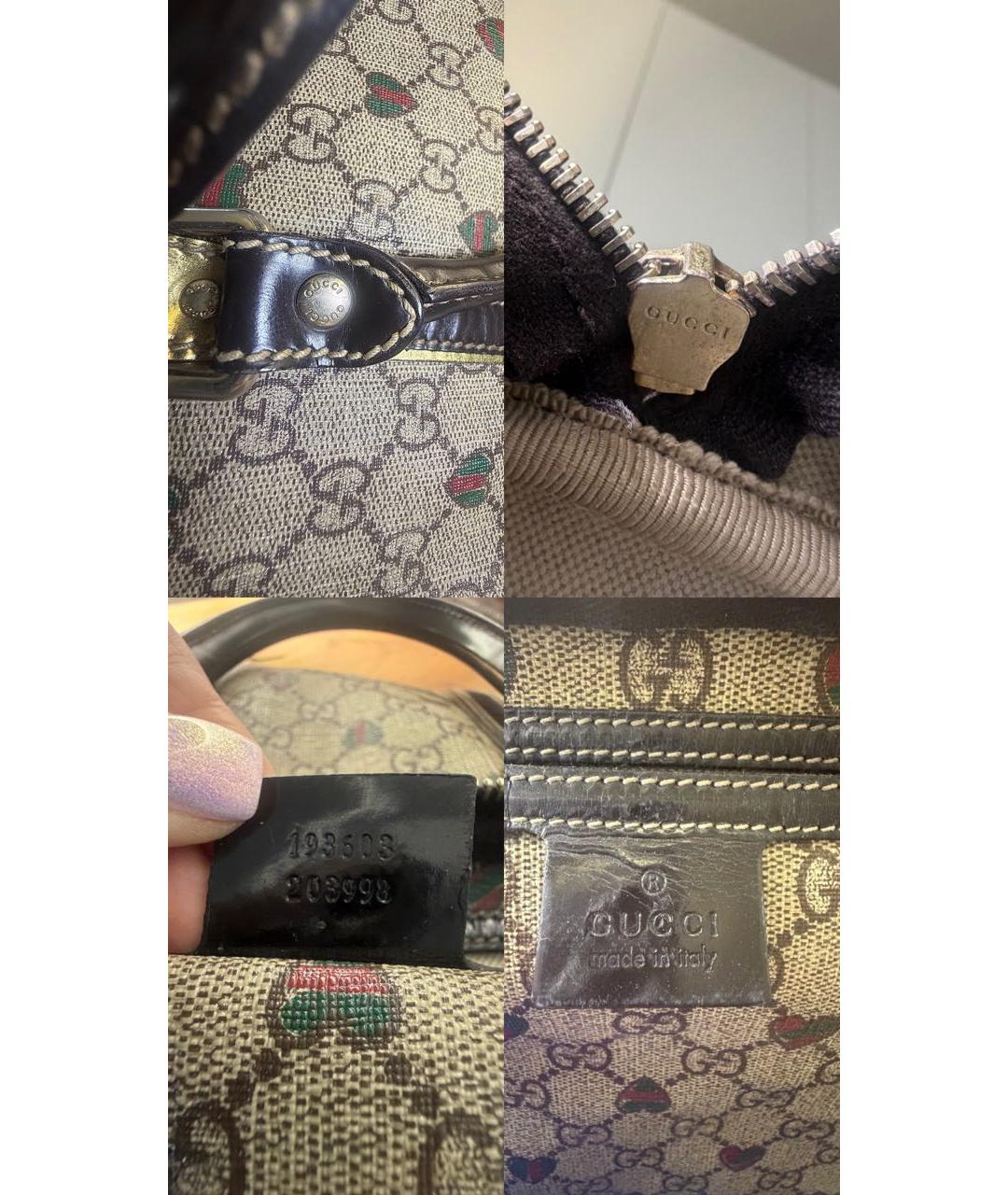 GUCCI Коричневая сумка с короткими ручками, фото 6