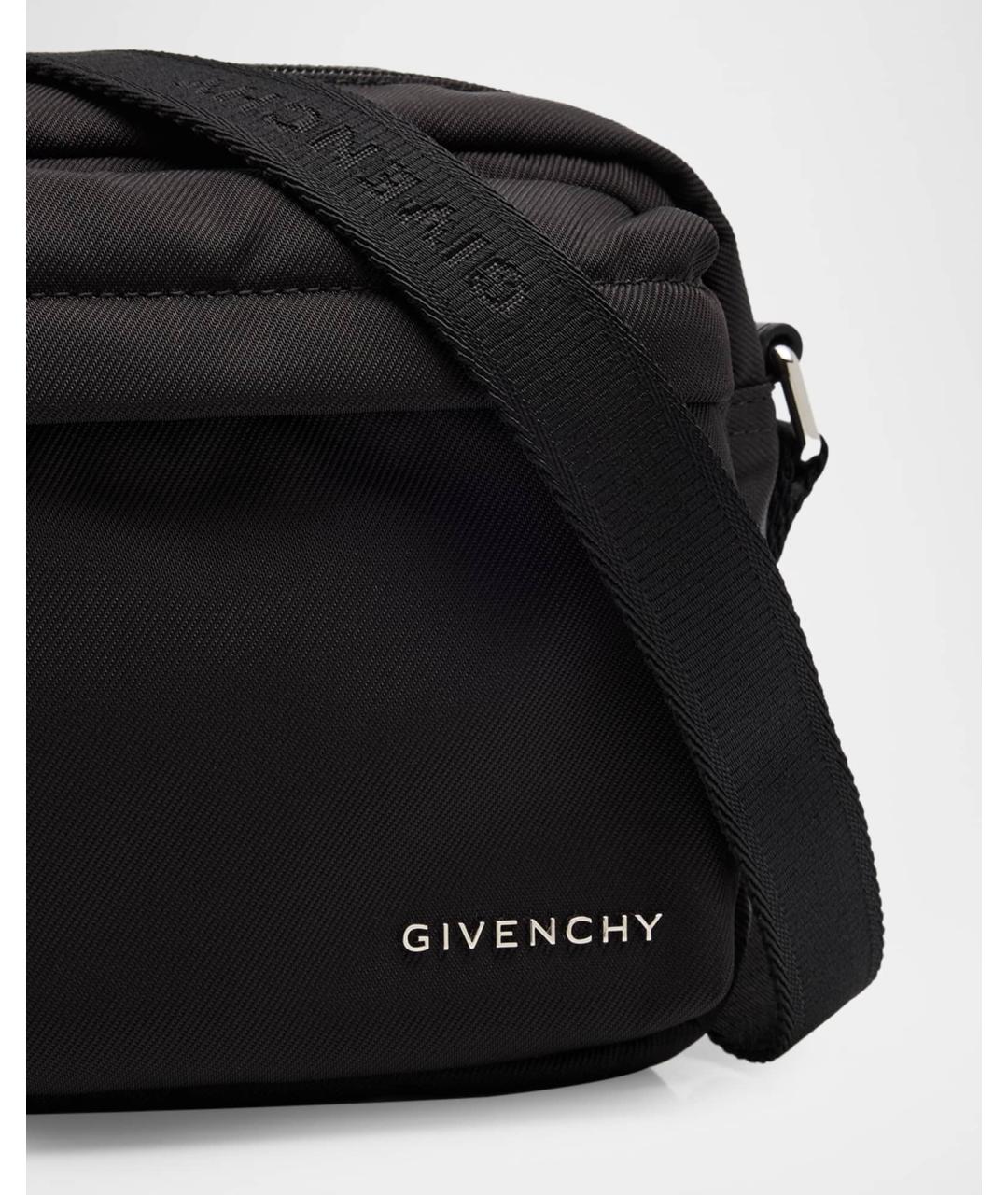 GIVENCHY Черная тканевая сумка на плечо, фото 3