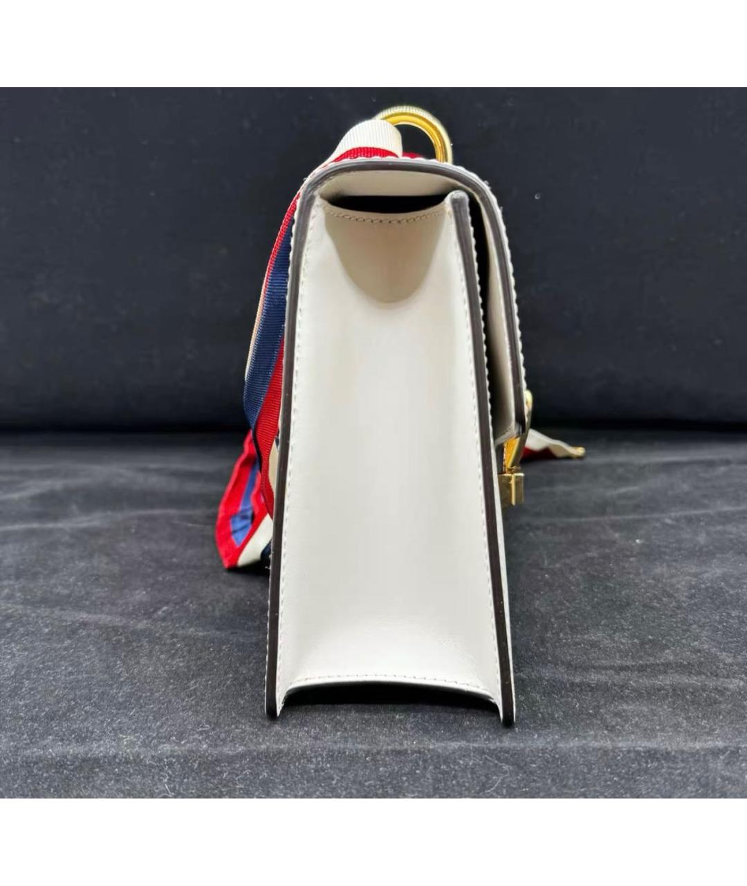GUCCI Белая кожаная сумка через плечо, фото 3