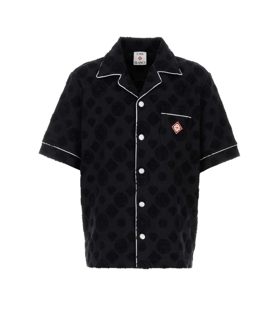 CASABLANCA Черная хлопковая кэжуал рубашка, фото 1
