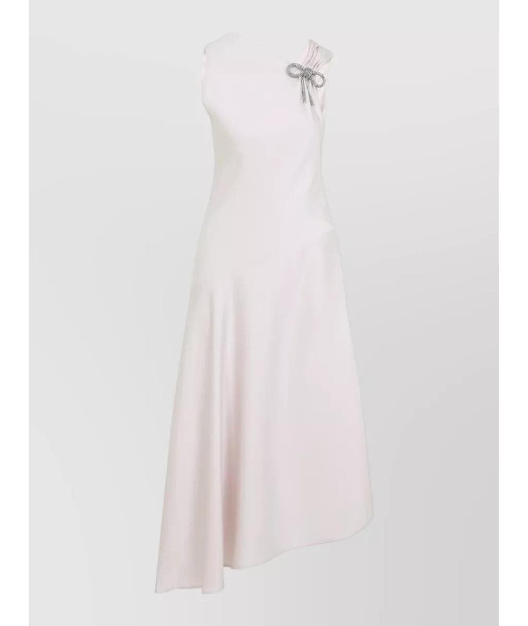 JIL SANDER Розовое ацетатное повседневное платье, фото 4