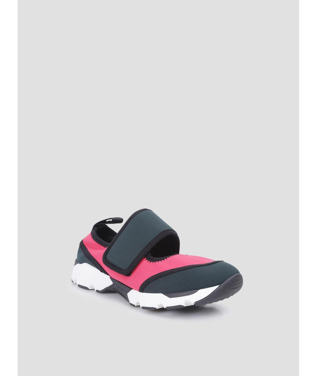 MARNI Мульти текстильные кроссовки, фото 3