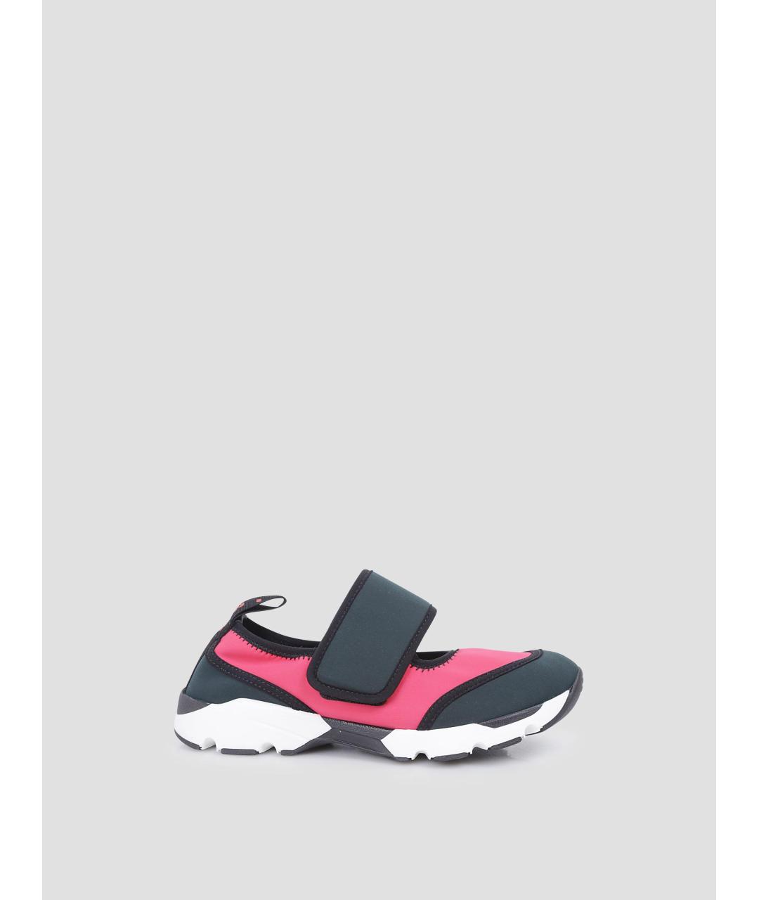 MARNI Мульти текстильные кроссовки, фото 4