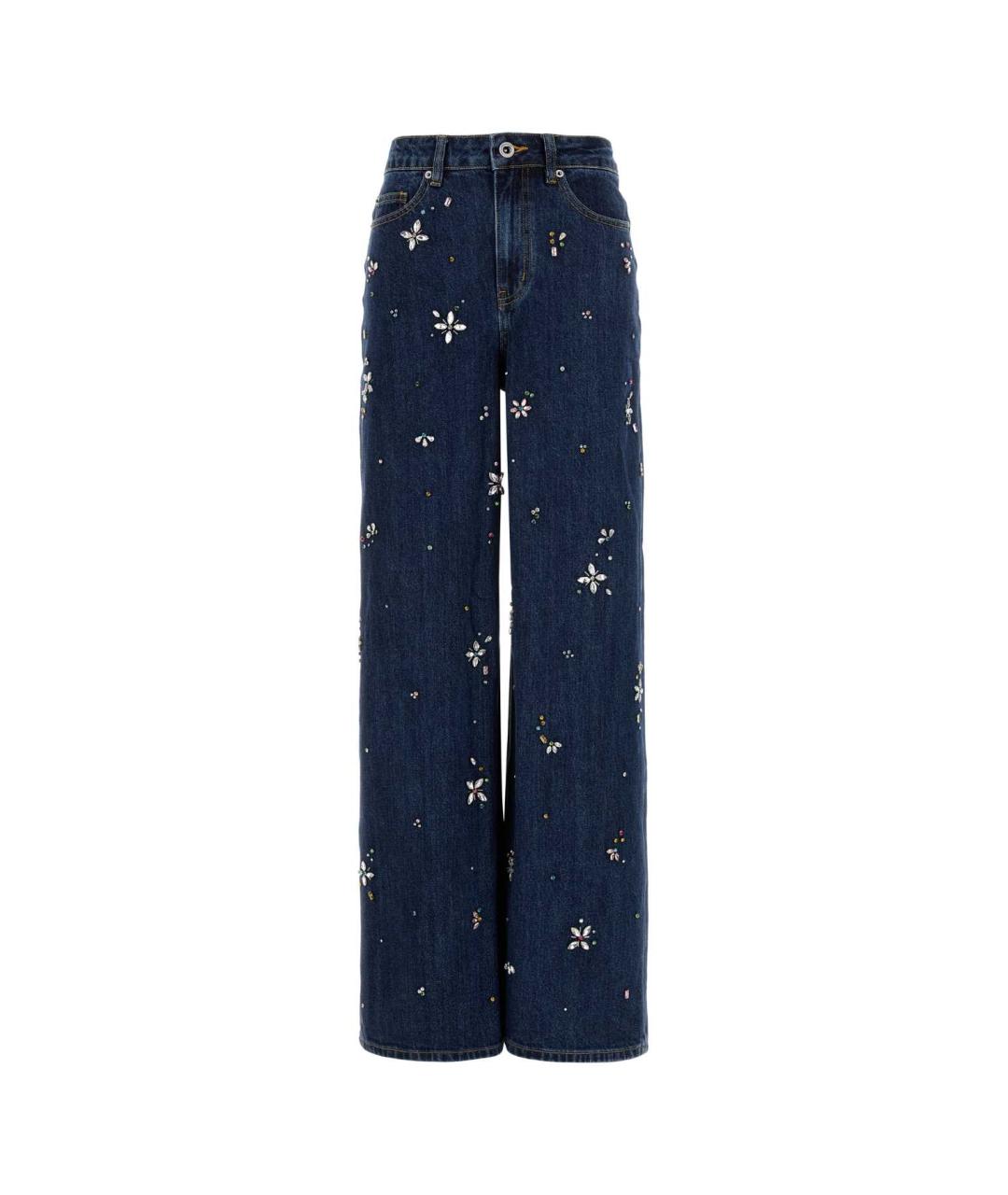 SELF-PORTRAIT Синие хлопковые прямые джинсы, фото 1