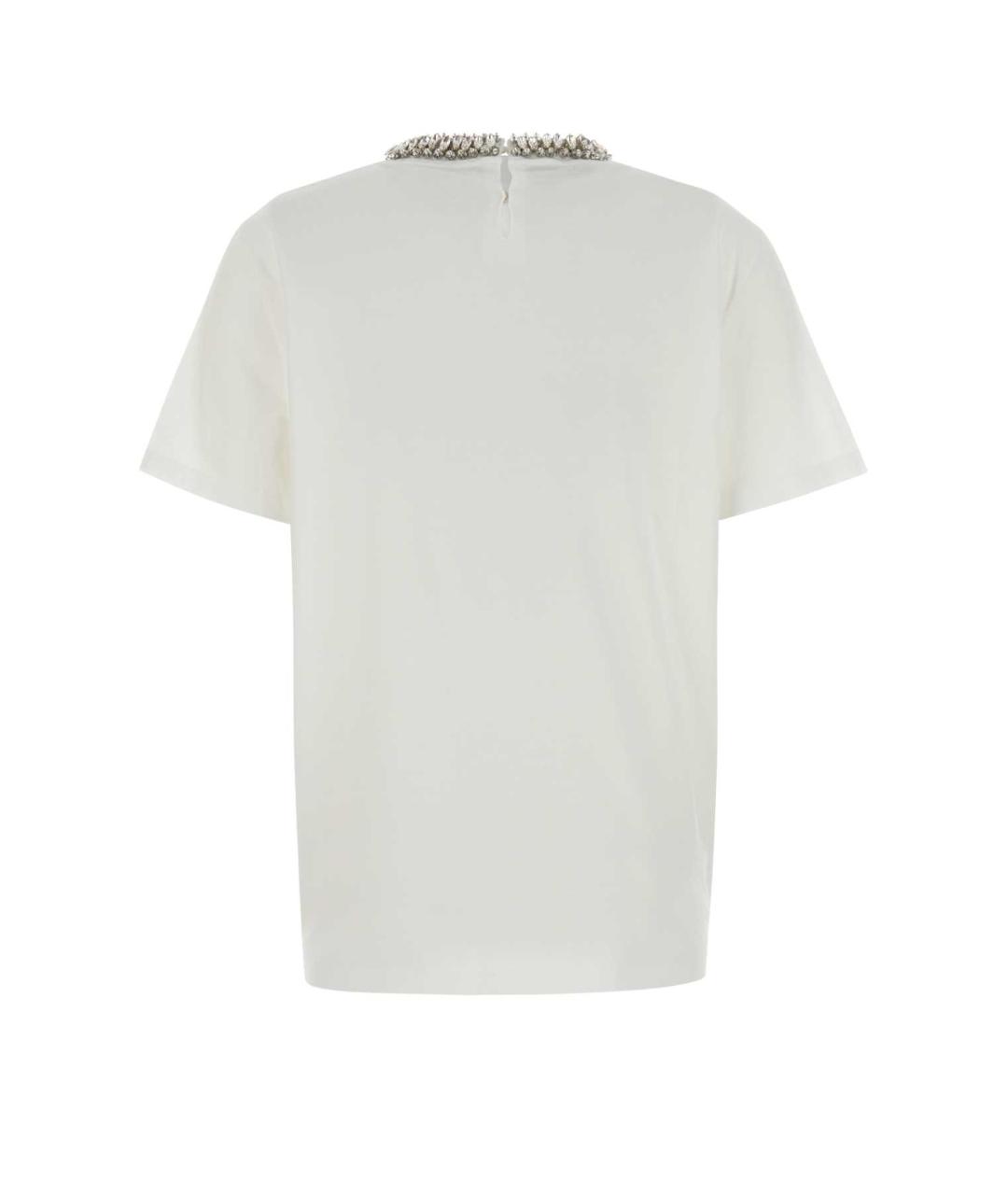 PRADA Белая хлопковая футболка, фото 2