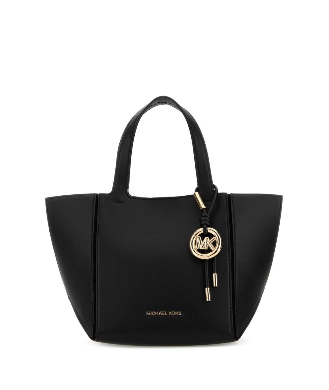 MICHAEL KORS Черная кожаная сумка тоут, фото 1