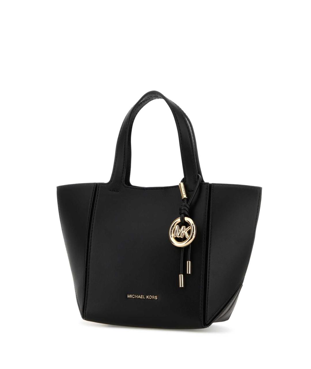 MICHAEL KORS Черная кожаная сумка тоут, фото 2