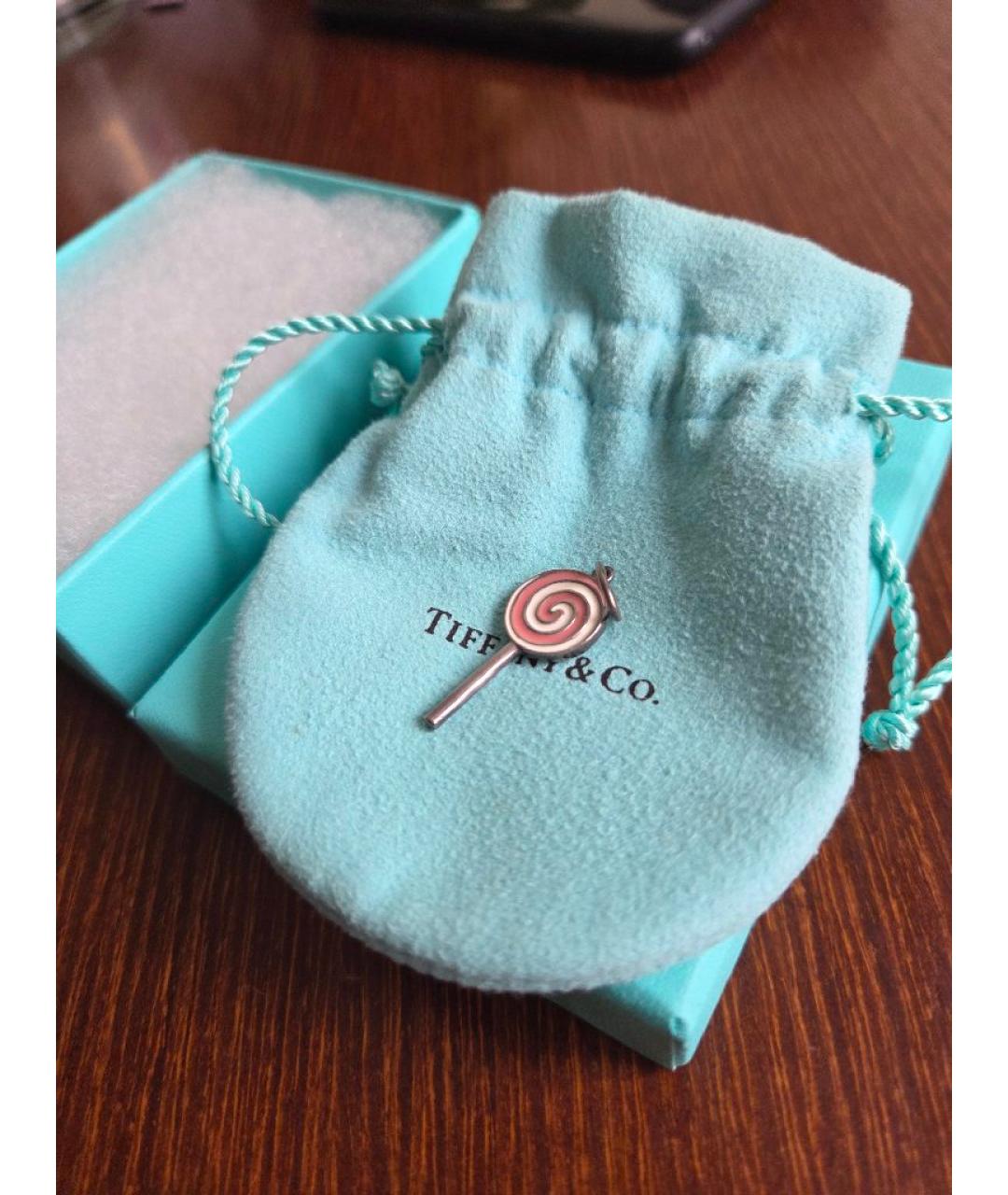 TIFFANY&CO Розовый серебряный кулон, фото 4