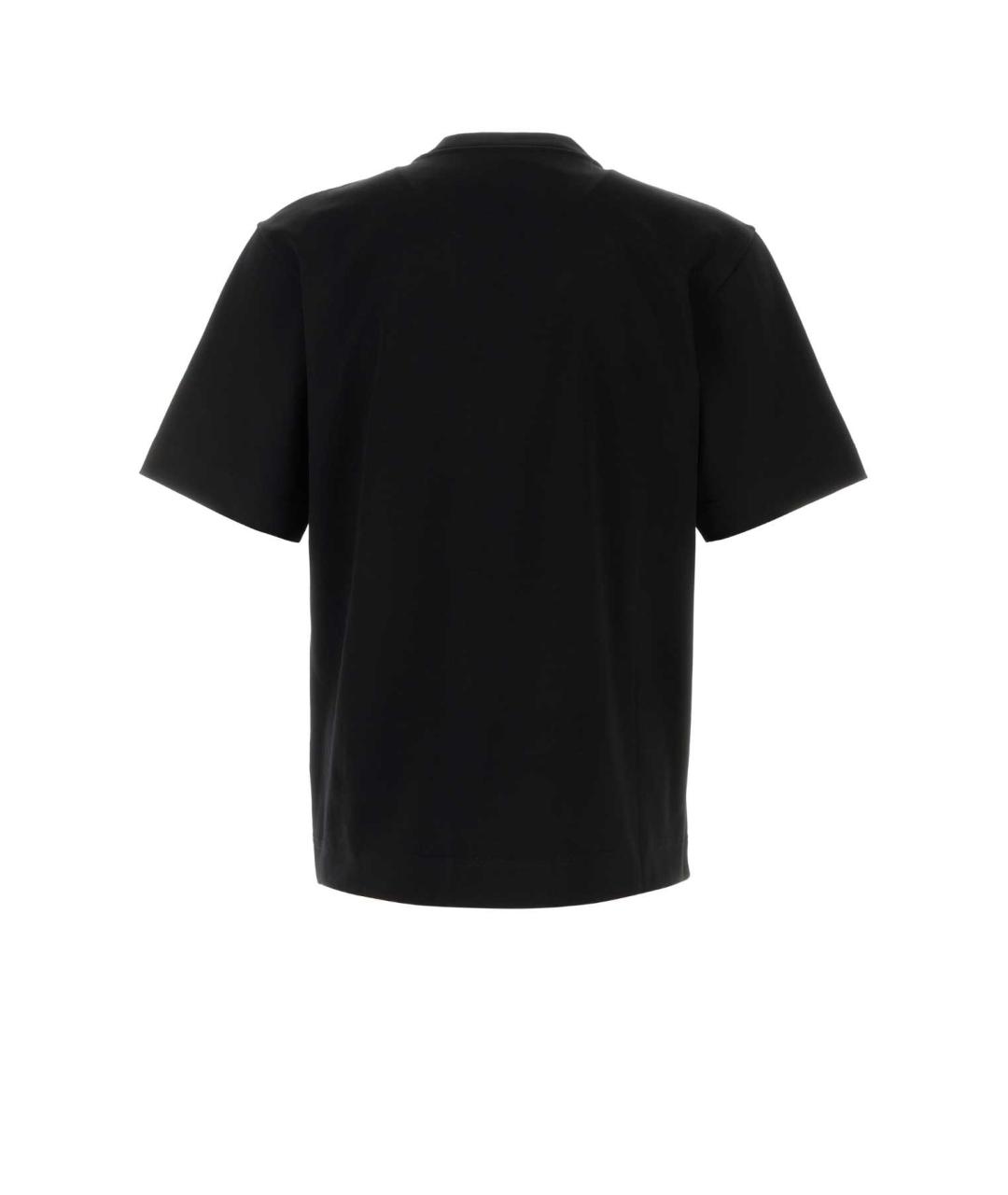 FENDI Черная хлопковая футболка, фото 2