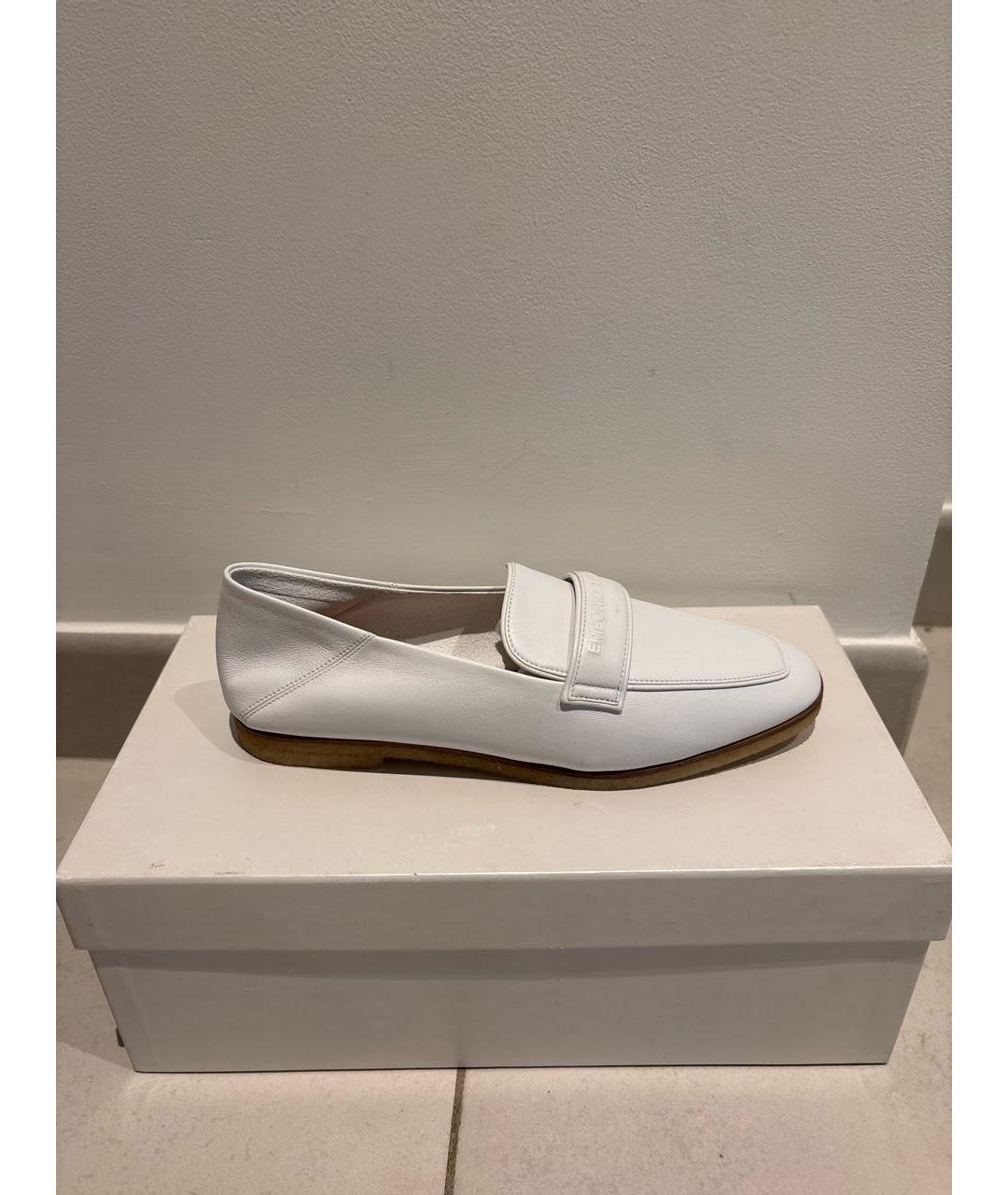 EMPORIO ARMANI Белые кожаные лоферы, фото 5