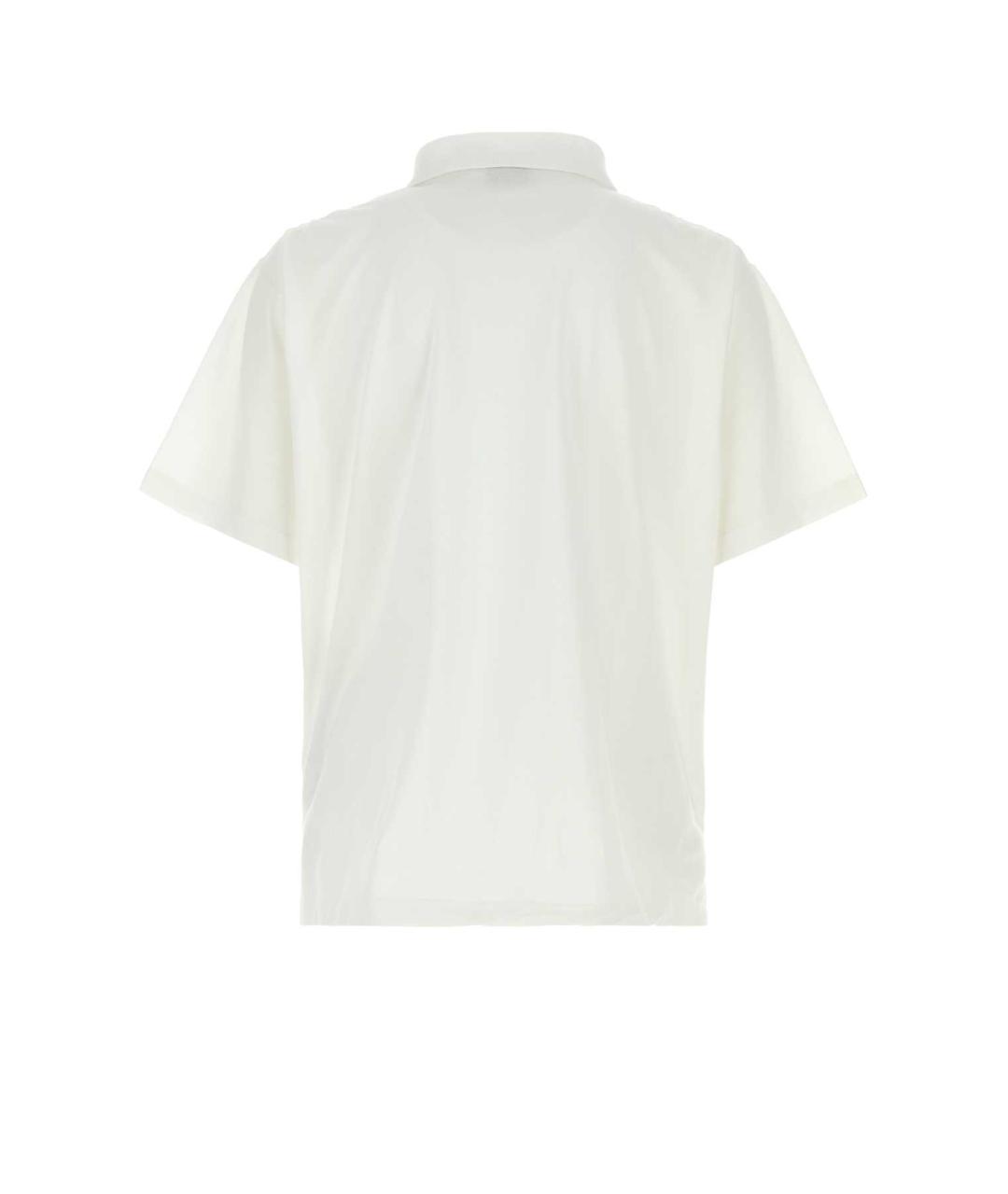 BALENCIAGA Белое хлопковое поло с коротким рукавом, фото 2