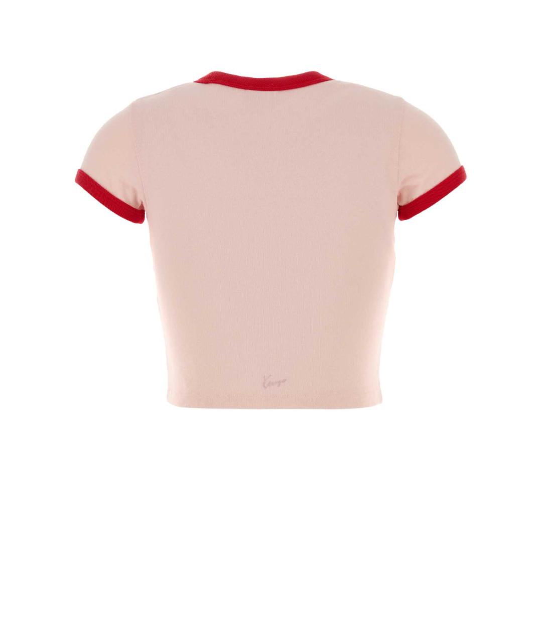 KENZO Розовая хлопковая футболка, фото 2