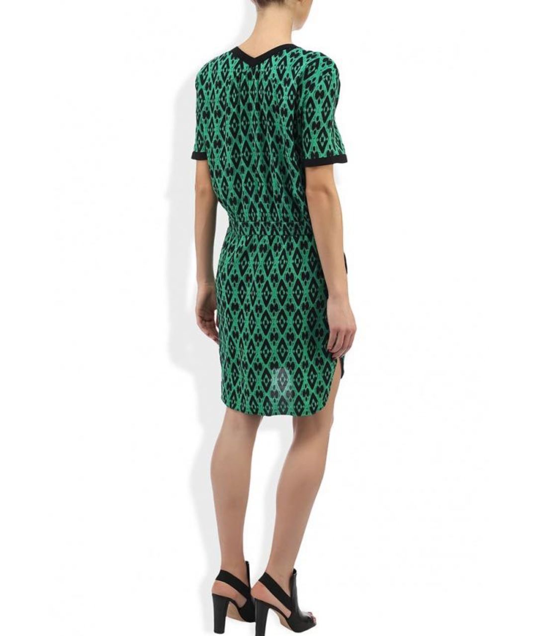 HUGO BOSS Зеленые вискозное повседневное платье, фото 2