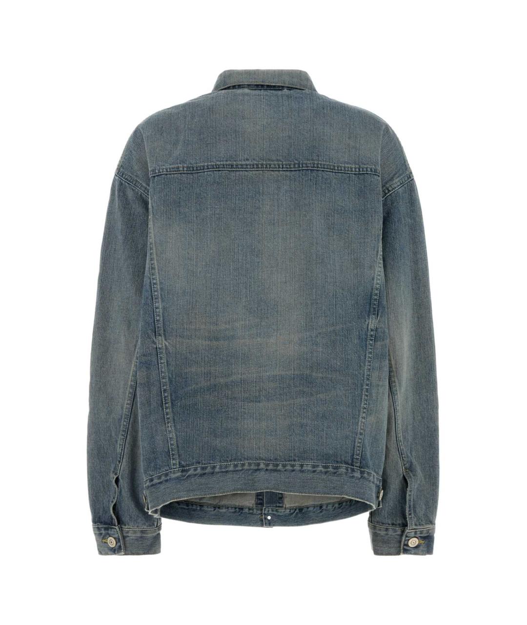 BALENCIAGA Синяя хлопковая куртка, фото 2