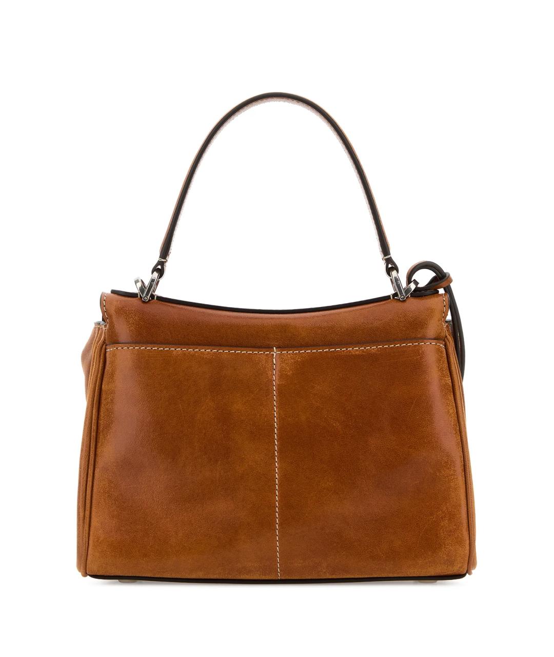 BALENCIAGA Коричневая кожаная сумка тоут, фото 3