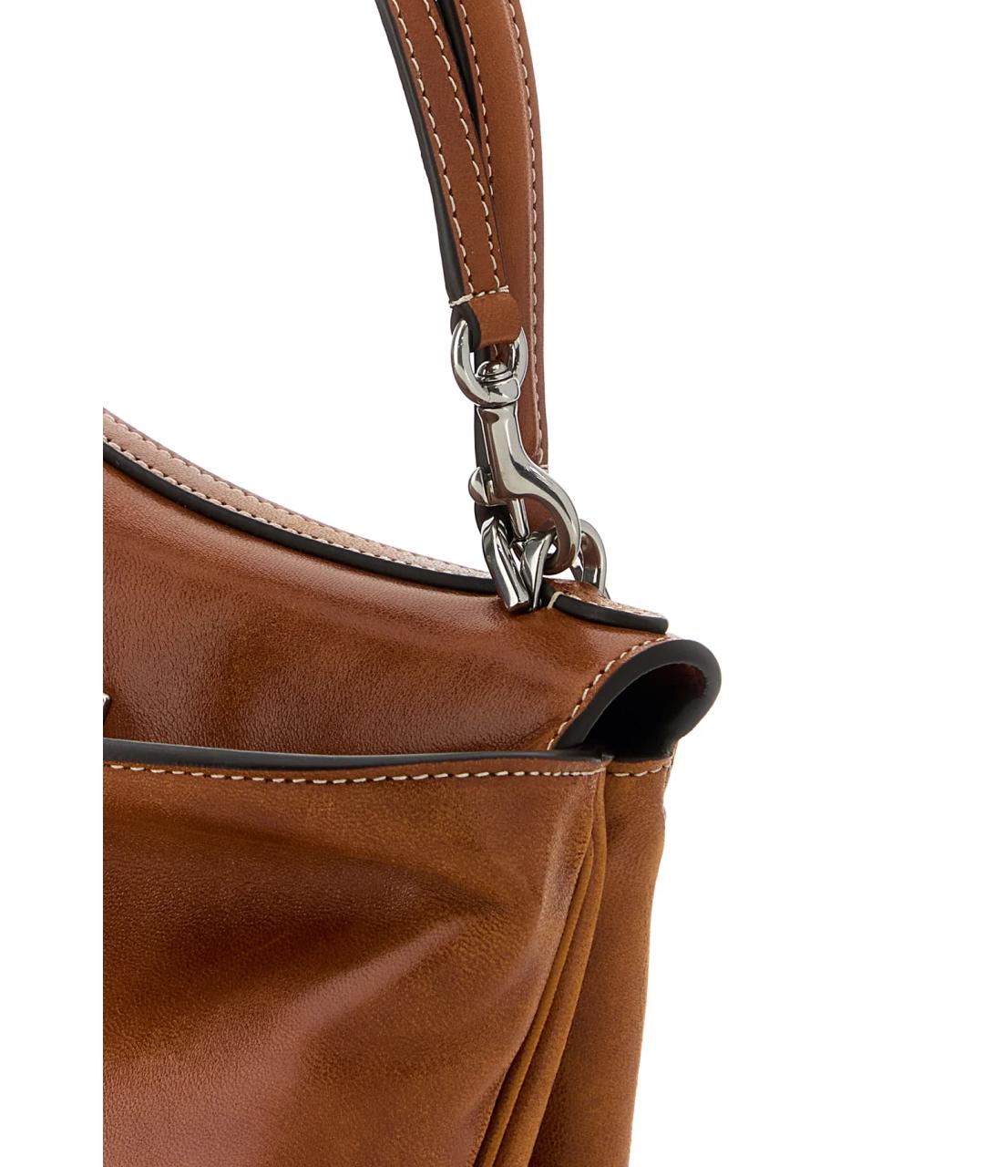 BALENCIAGA Коричневая кожаная сумка тоут, фото 4