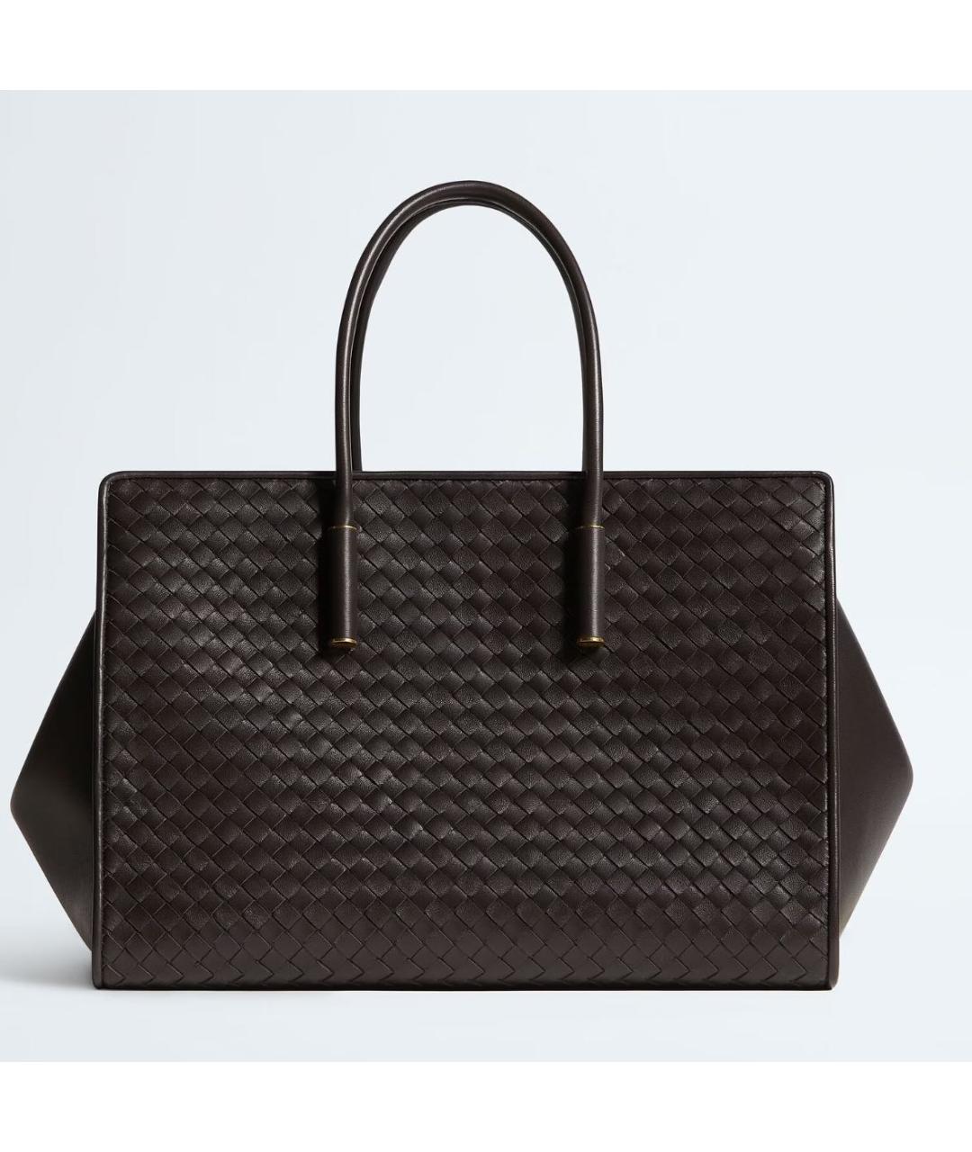 BOTTEGA VENETA Коричневая кожаная сумка тоут, фото 5