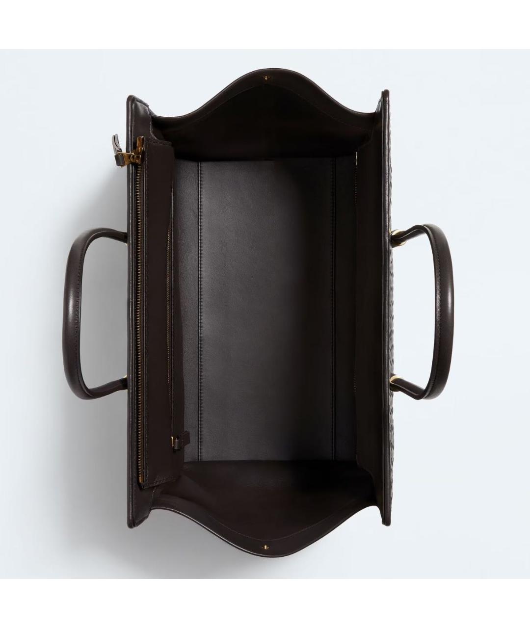 BOTTEGA VENETA Коричневая кожаная сумка тоут, фото 3