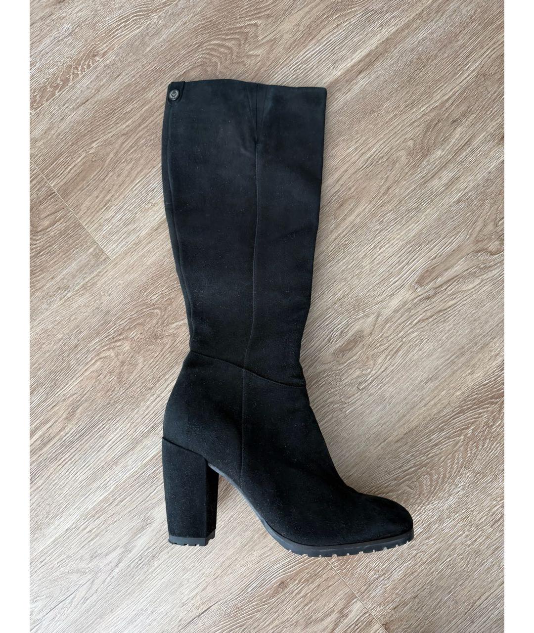 EMPORIO ARMANI Черные замшевые сапоги, фото 9