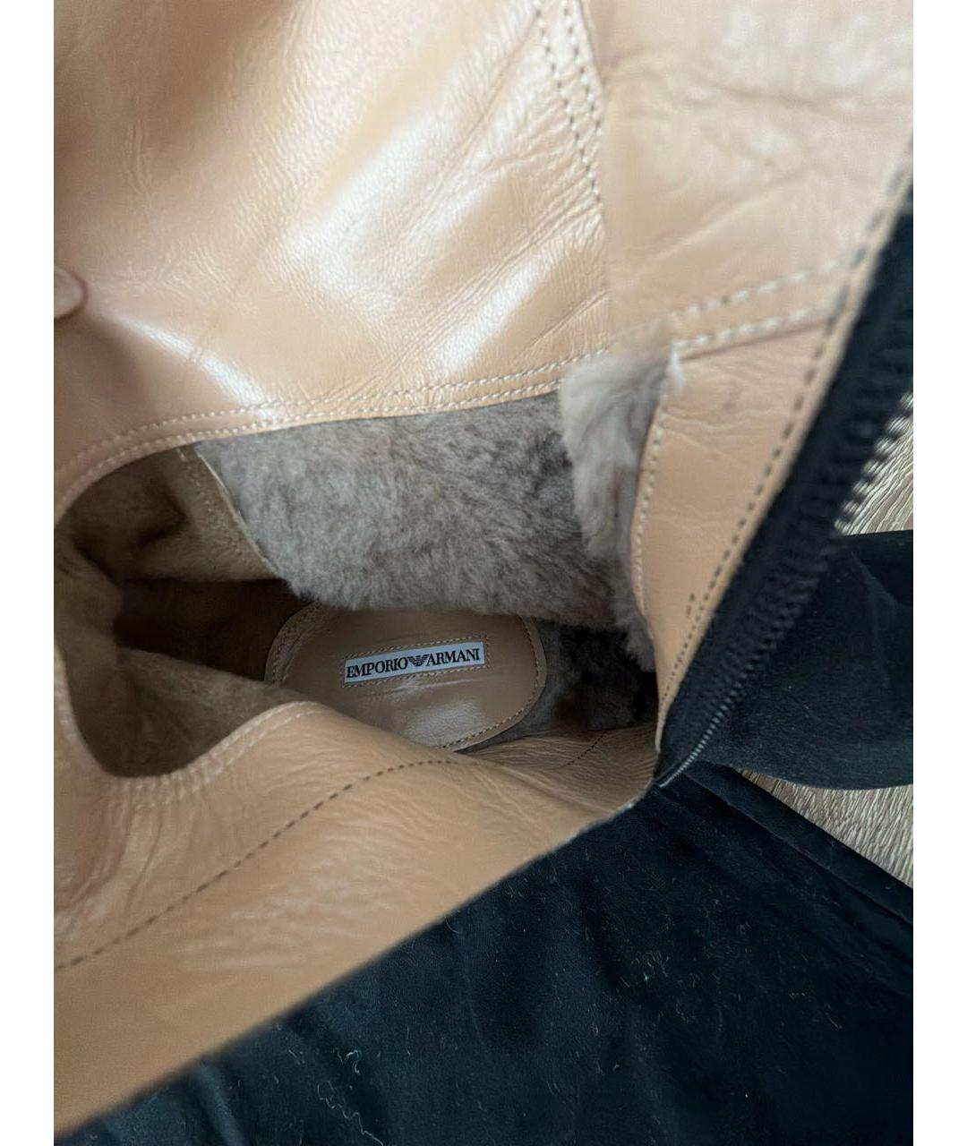 EMPORIO ARMANI Черные замшевые сапоги, фото 5