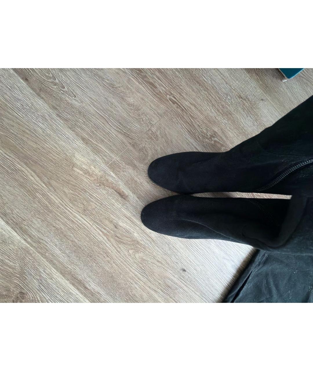 EMPORIO ARMANI Черные замшевые сапоги, фото 3