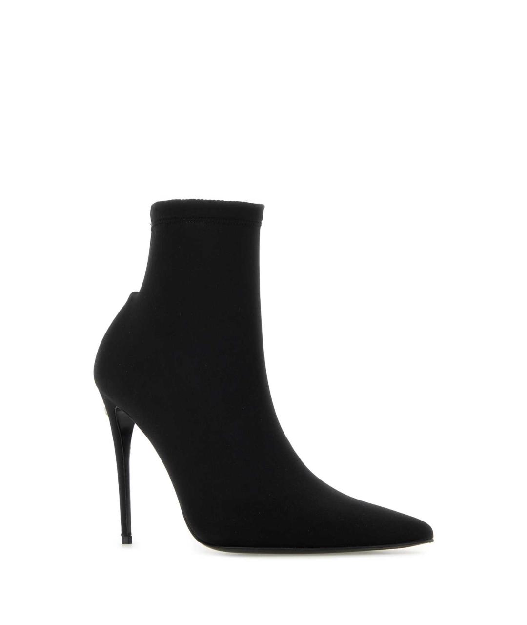 DOLCE&GABBANA Черные текстильные ботильоны, фото 2