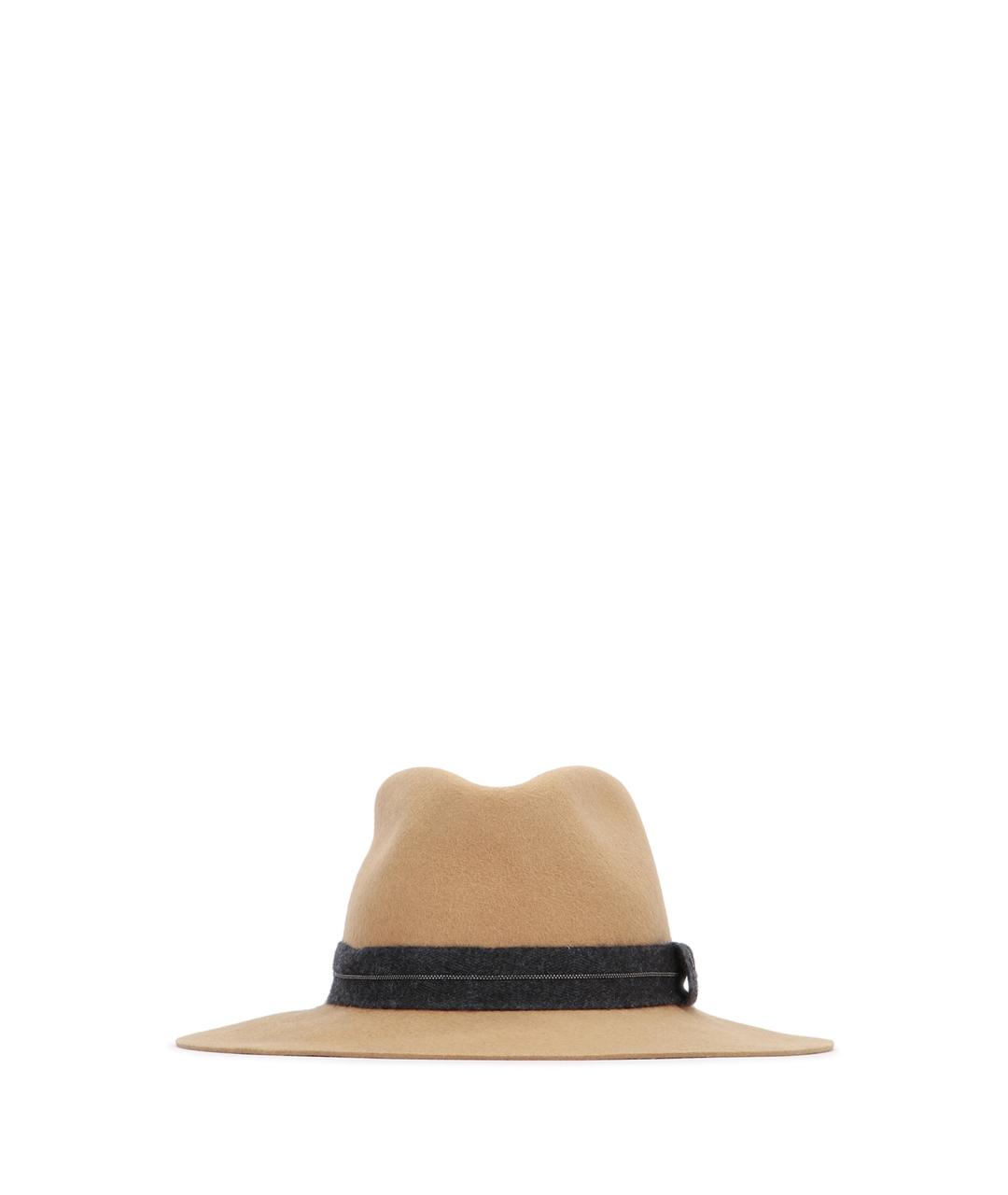 BRUNELLO CUCINELLI Бежевая шляпа, фото 2