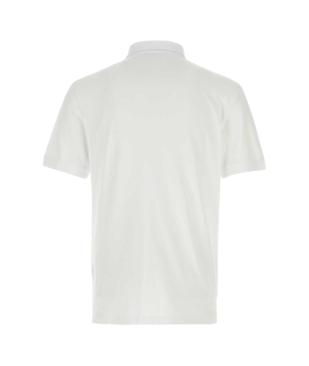STONE ISLAND Белое хлопковое поло с коротким рукавом, фото 2