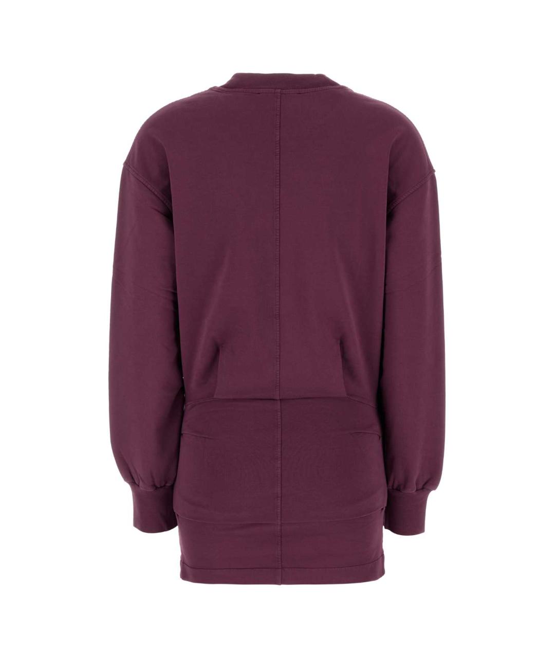 THE ATTICO Фиолетовое хлопковое повседневное платье, фото 2