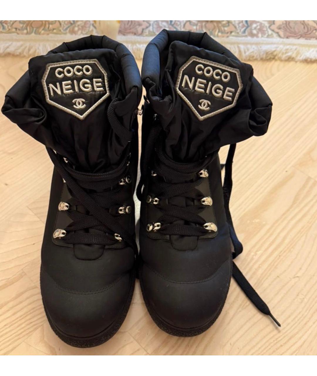 CHANEL Черные ботинки, фото 2