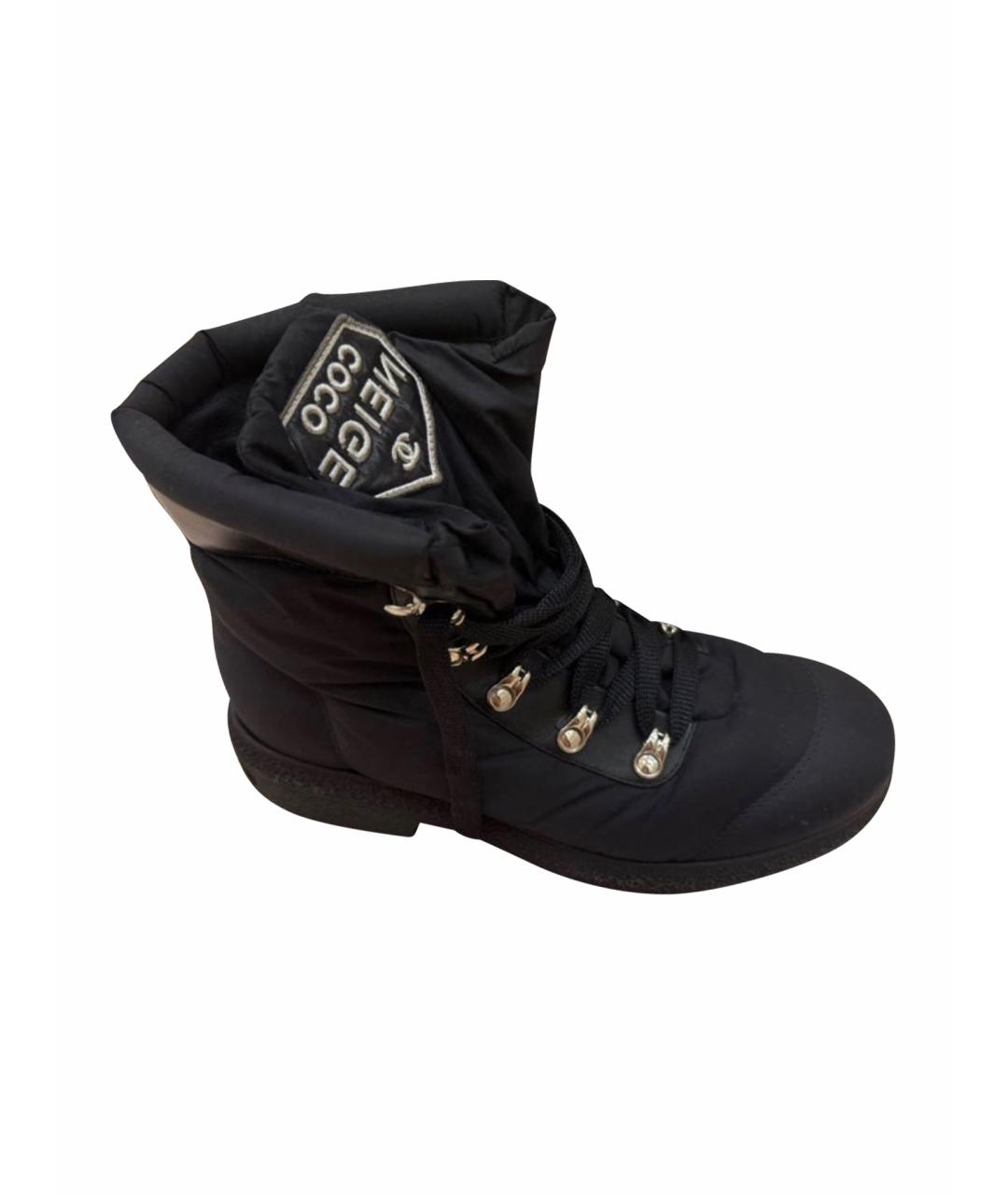 CHANEL Черные ботинки, фото 1