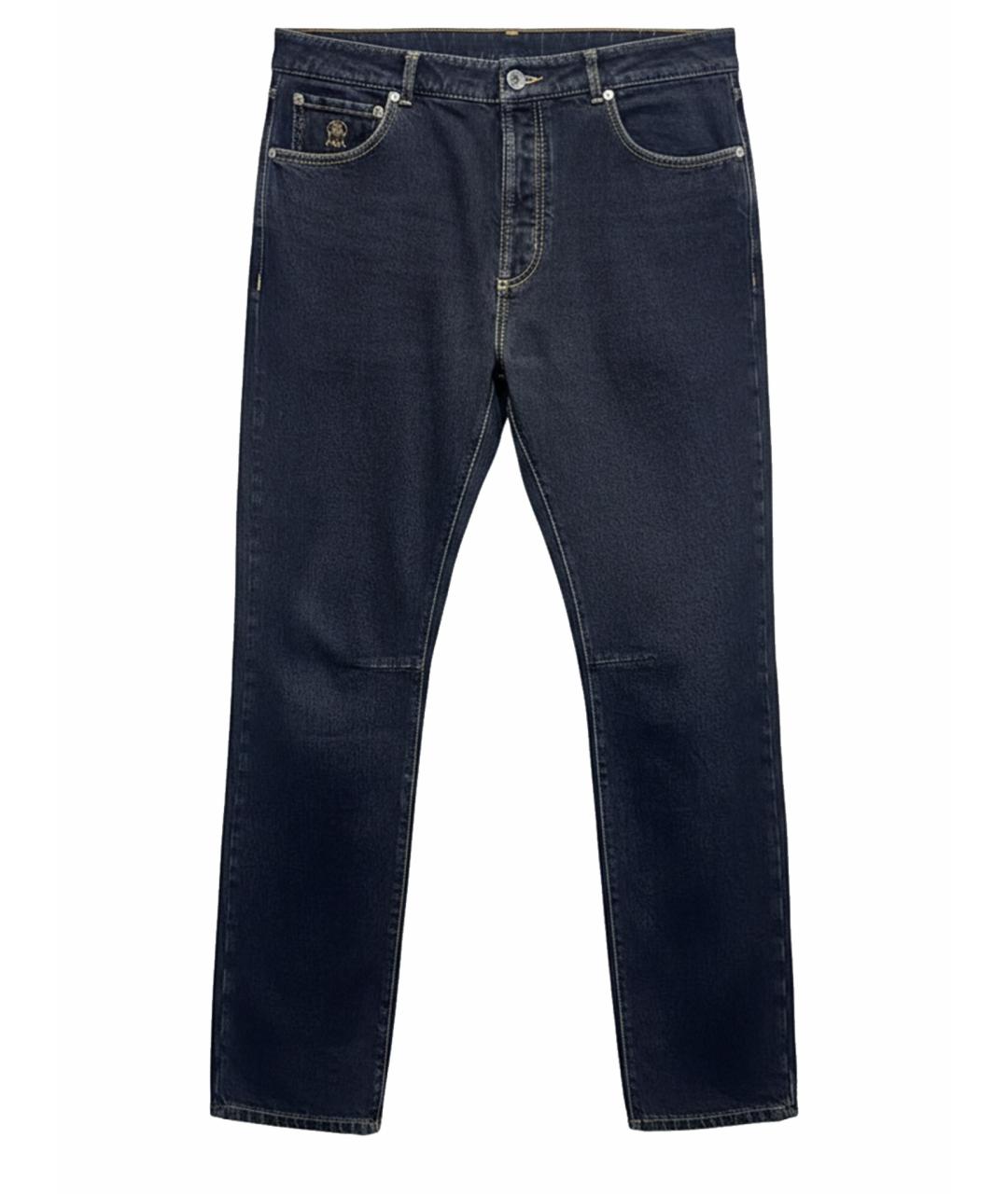 BRUNELLO CUCINELLI Антрацитовые хлопковые джинсы, фото 1