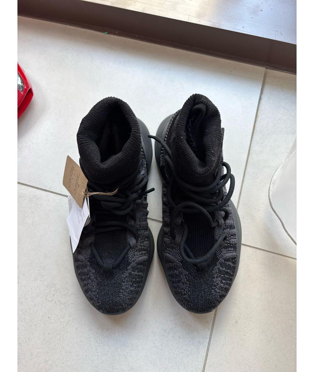 YEEZY Черные текстильные кроссовки, фото 3