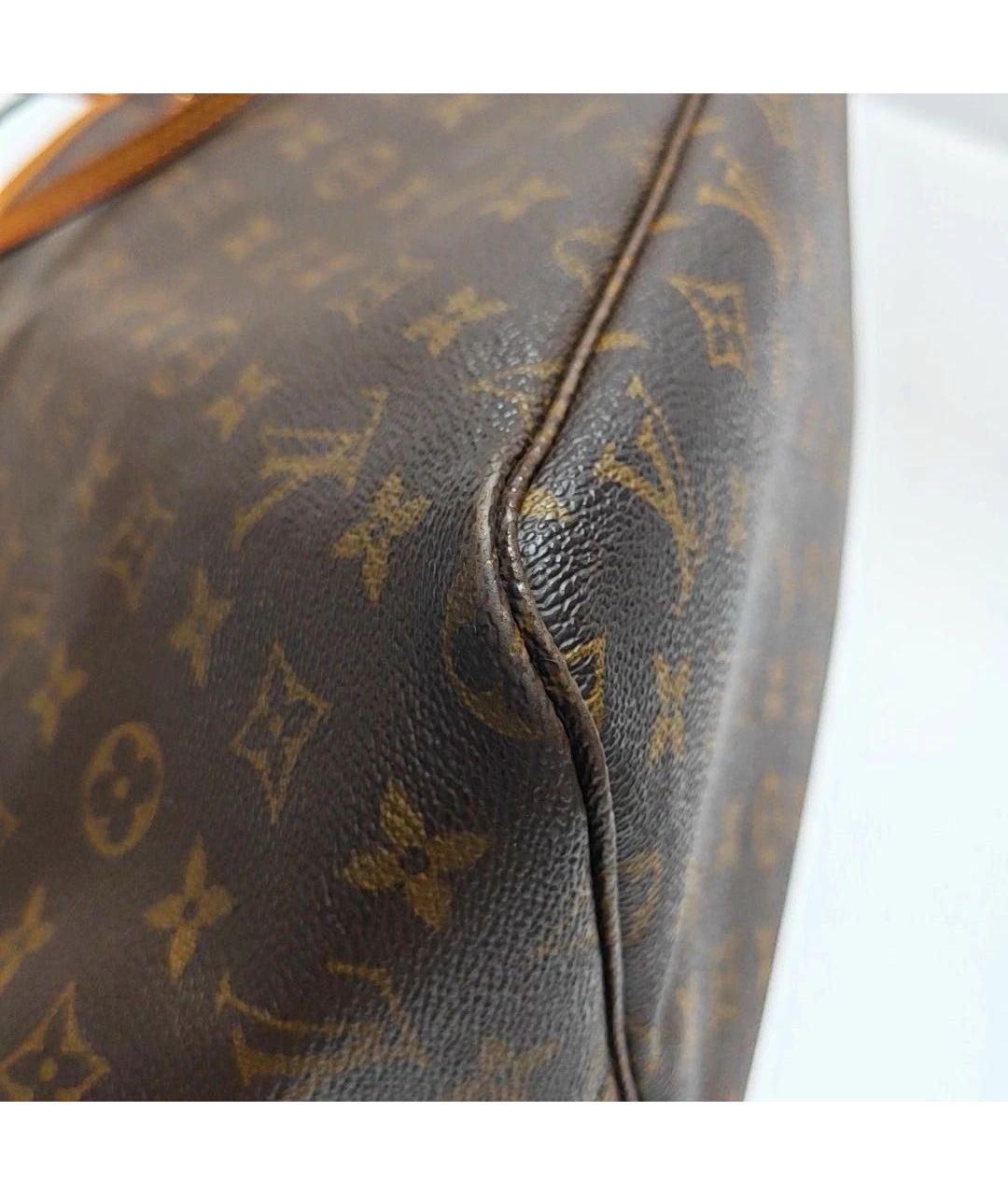 LOUIS VUITTON Коричневая кожаная сумка тоут, фото 4