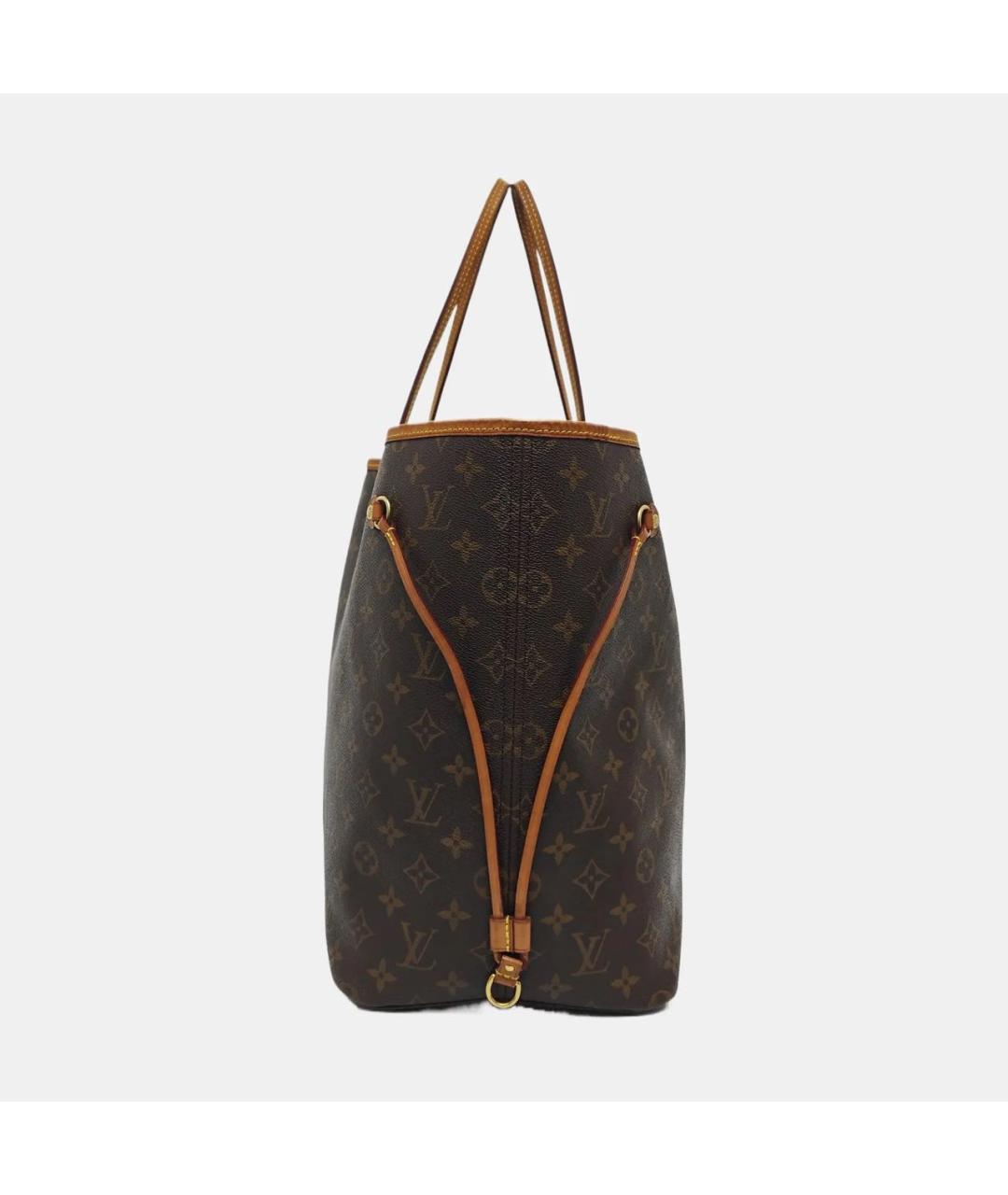 LOUIS VUITTON Коричневая кожаная сумка тоут, фото 2