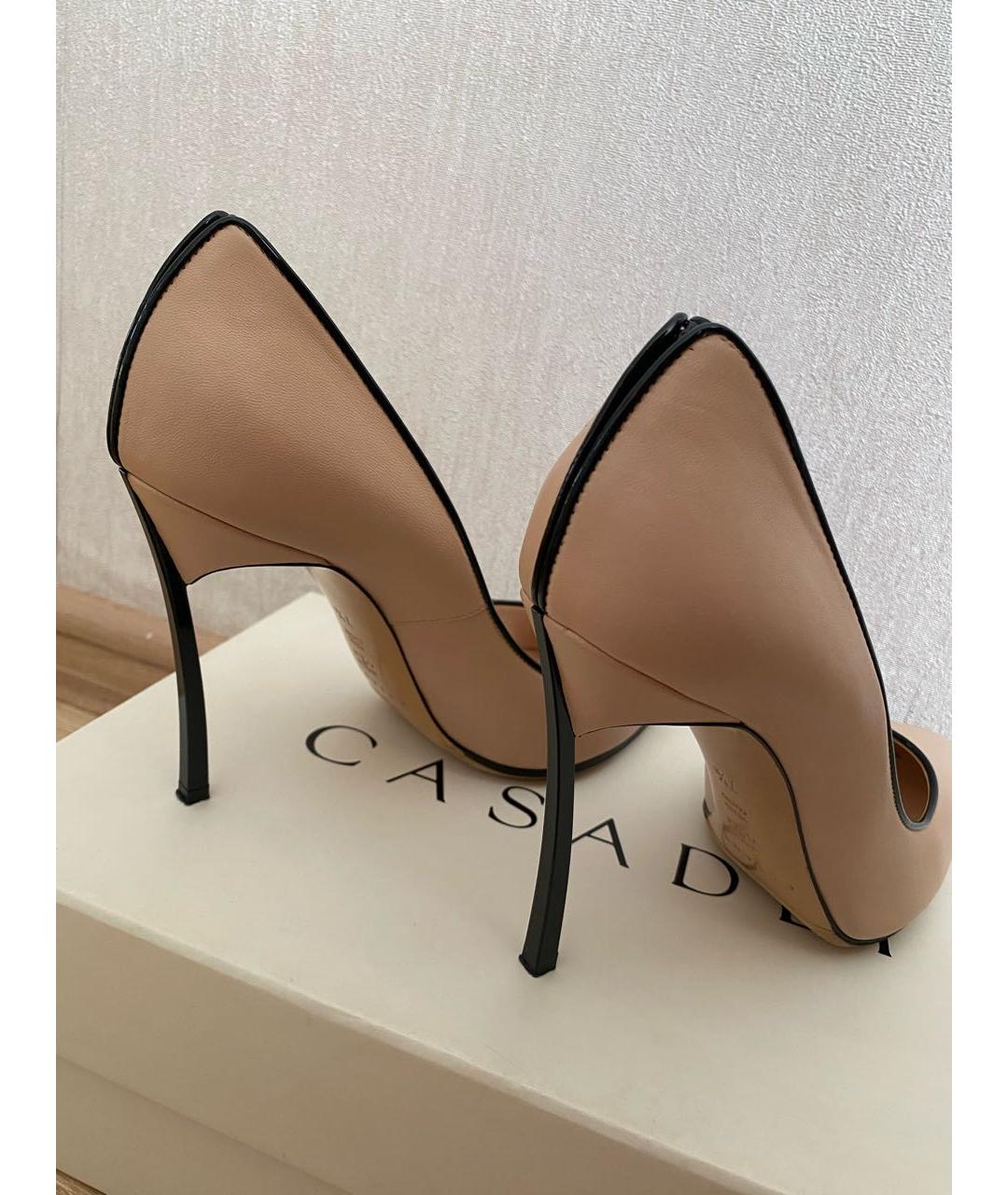 CASADEI Бежевые кожаные туфли, фото 4