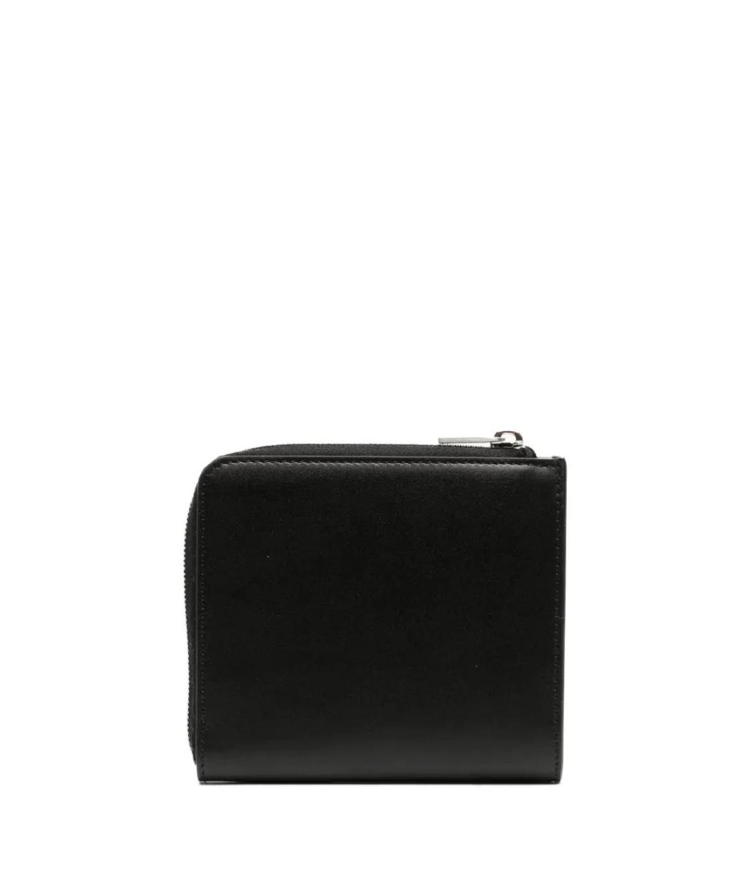 JIL SANDER Черный кожаный кошелек, фото 2