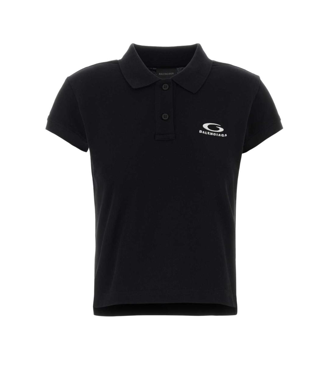 BALENCIAGA Черная хлопковая футболка, фото 1