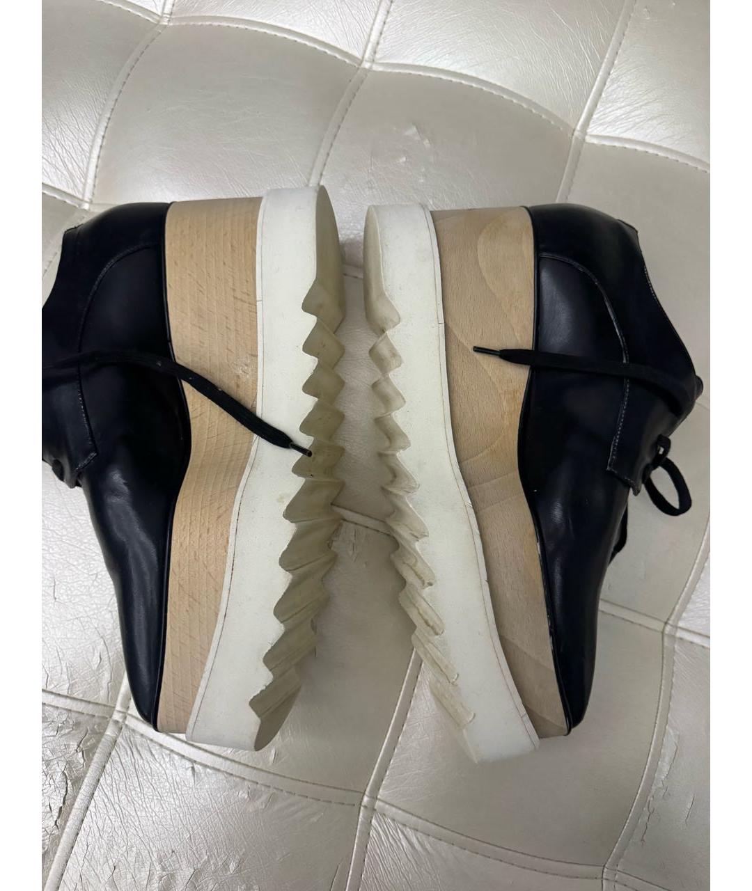 STELLA MCCARTNEY Черные кожаные брогги и оксфорды, фото 6