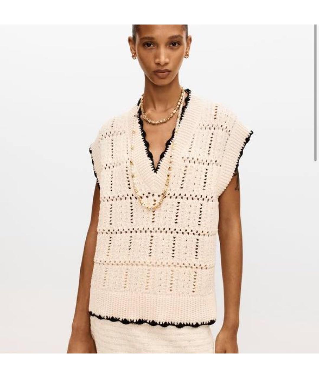 CHANEL Бежевая хлопковая жилетка, фото 2