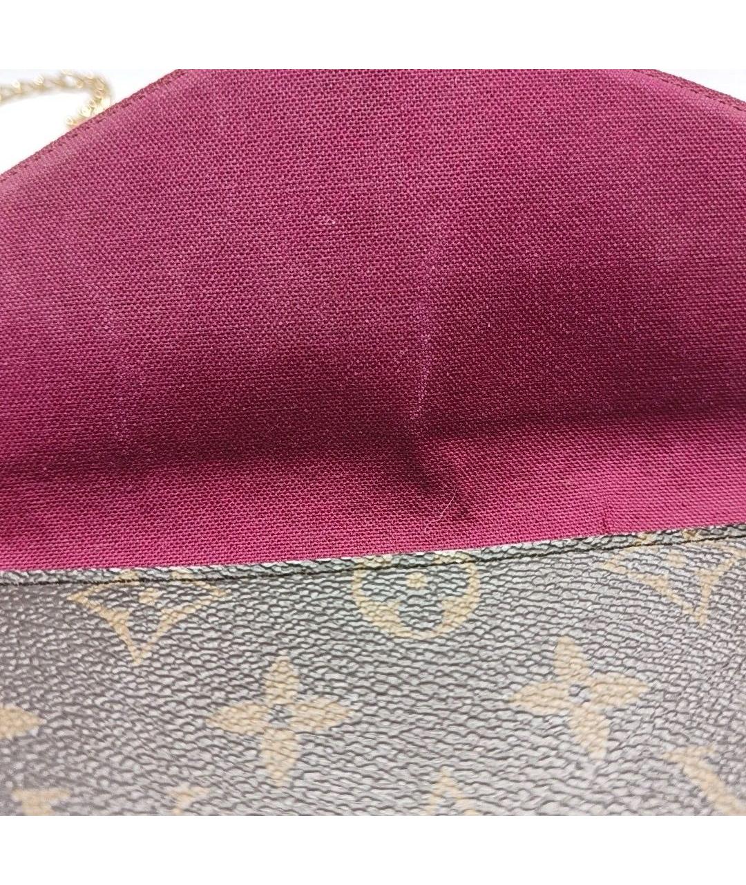 LOUIS VUITTON Коричневая кожаная сумка через плечо, фото 5