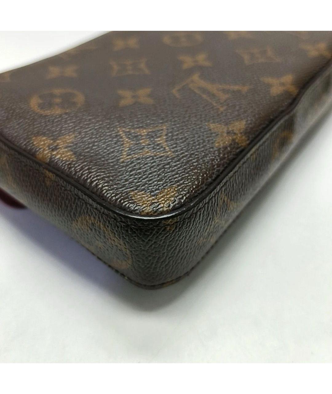 LOUIS VUITTON Коричневая кожаная сумка через плечо, фото 7