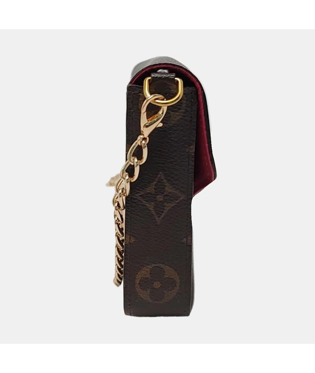 LOUIS VUITTON Коричневая кожаная сумка через плечо, фото 3