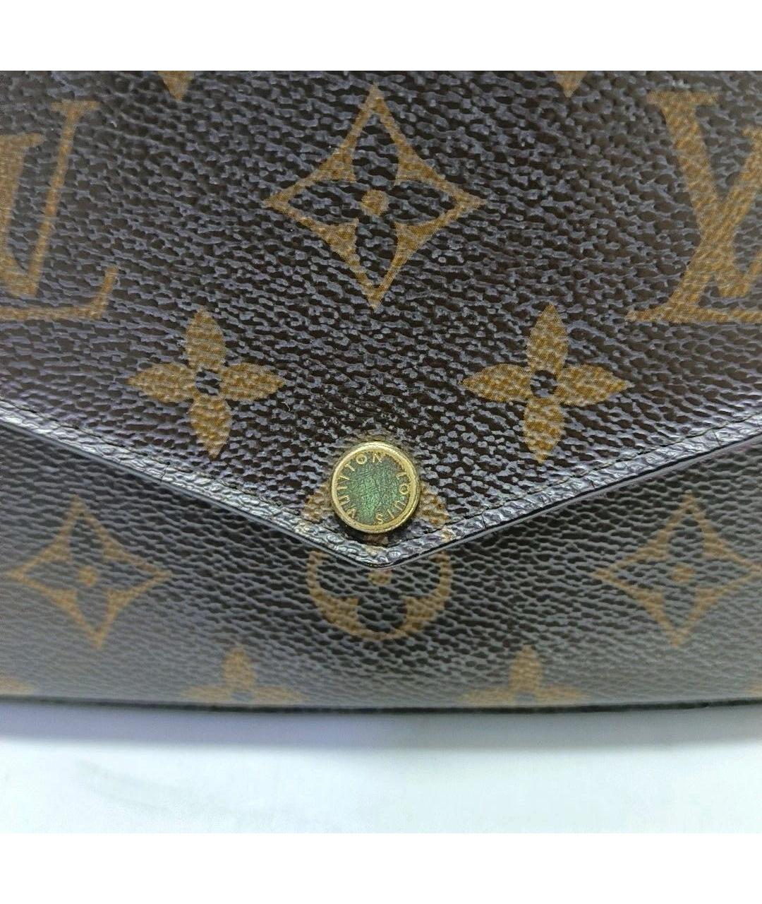 LOUIS VUITTON Коричневая кожаная сумка через плечо, фото 6