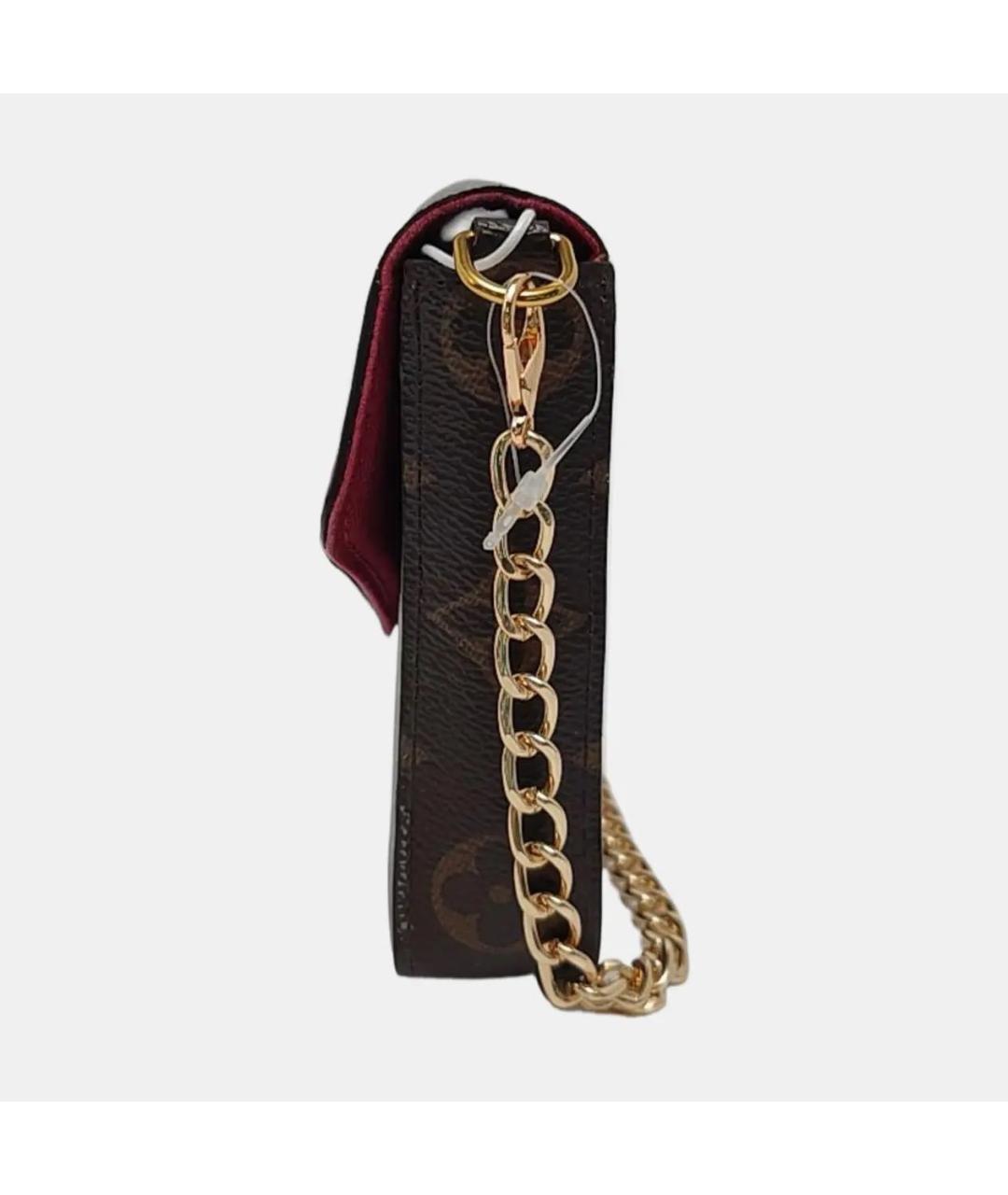 LOUIS VUITTON Коричневая кожаная сумка через плечо, фото 2